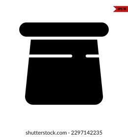 illustration of magic hat glyph icon 
