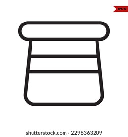 illustration of magic hat line icon 