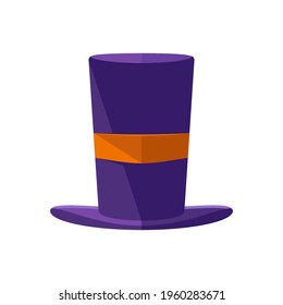Ilustración de sombrero mágico en púrpura