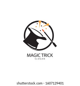 Illustration of magic hat with wand