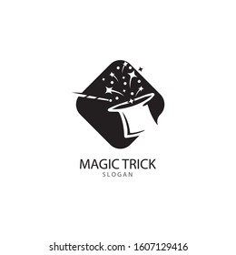 Illustration of magic hat with wand