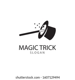 Illustration of magic hat with wand