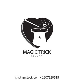 Illustration of magic hat with wand