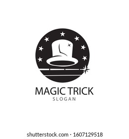 Illustration of magic hat with wand