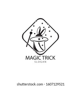 Illustration of magic hat with wand
