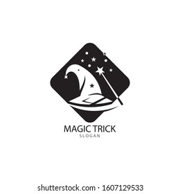 Illustration of magic hat with wand