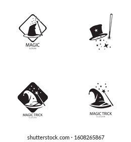 Illustration of magic hat with wand