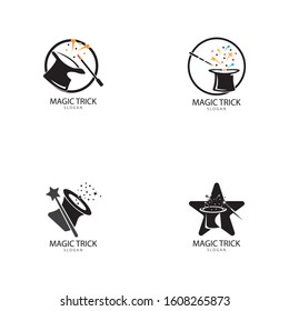 Illustration of magic hat with wand