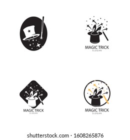 Illustration of magic hat with wand