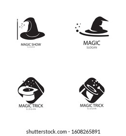Illustration of magic hat with wand