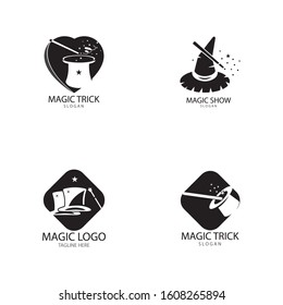 Illustration of magic hat with wand
