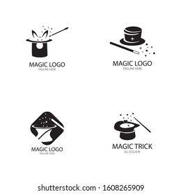 Illustration of magic hat with wand