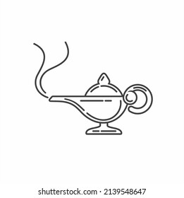 Illustration von Zauberlampe, Vektorkunst.