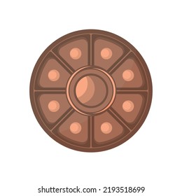 Illustration of magic shield. Fantasy inventory for creating computer game. 
