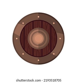 Illustration of magic shield. Fantasy inventory for creating computer game. 