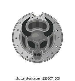 Illustration of magic shield. Fantasy inventory for creating computer game. 