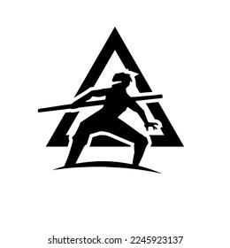 Illustration of a magic stick warrior from the mountains