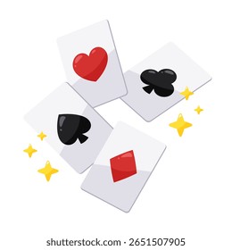 Illustration of a magic trick where cards pop out