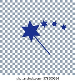Illustration of magic wand icon on transparent background