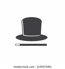 illustration of magician hat, vector art.