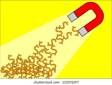 illustration of magnet money
