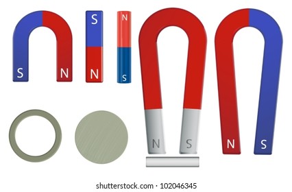 Illustration of a magnet set