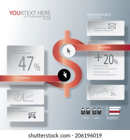 illustration Magnet vector for Abstract business infographic background
