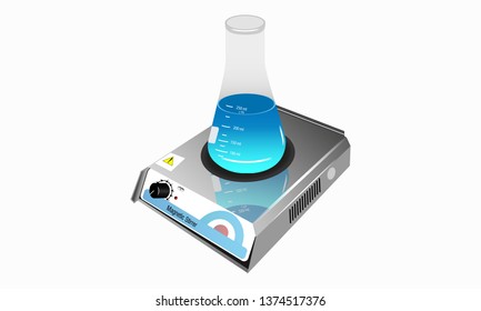 Illustration Magnetic Stirrer Stock Vector (Royalty Free) 1374517376 ...