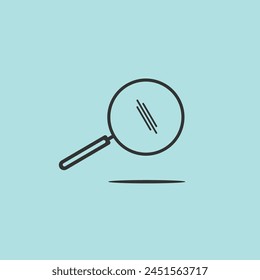 Illustration of a magnifying glass background with gradient mesh illustration