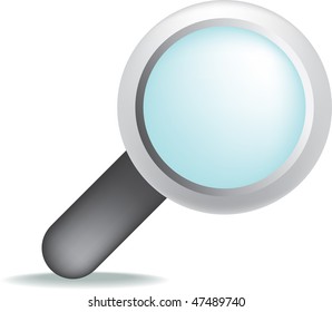 illustration of a magnifying glass with gradient mesh