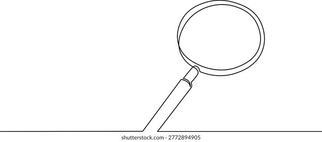 Illustration of a magnifying glass with a handle, emphasizing close examination and scrutiny of hidden details.