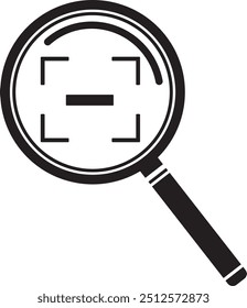 illustration of magnifying glass icon displayed smaller