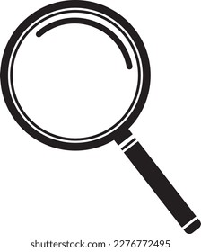 illustration of magnifying glass icon with hand holding