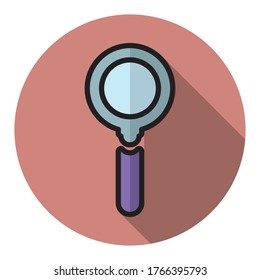 Illustration Of Magnifying Icon Design Vector Logo Template