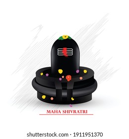 illustration of Maha shivaratri ,Lord Shiva, God of Hindu for Shivratri with background