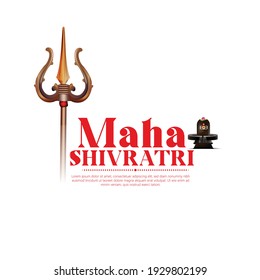 illustration of Maha Shivratri festival of India Lord Shiva Linga, Indian God of Hindu for 