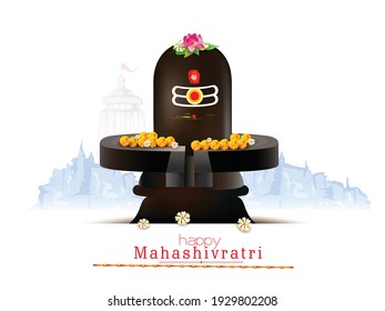 ilustración del festival Maha Shivratri de la India Lord Shiva Linga, dios indio del hindú para 