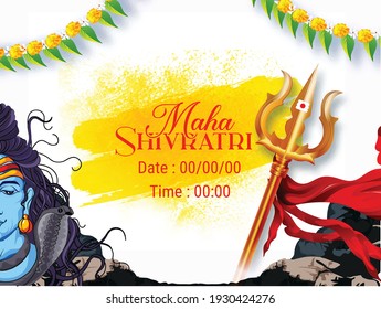 ilustración del festival Maha Shivratri de la India Shiva Linga