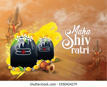 ilustración del festival Maha Shivratri de la India Shiva Linga