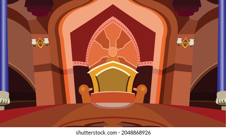 Illustration of Mahal Interior vector desighn