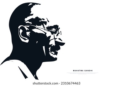 Illustration of Mahatma Gandhi for his birthday of 2nd October celebration.