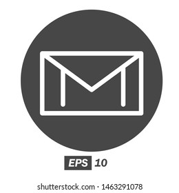 illustration of mail flat icon