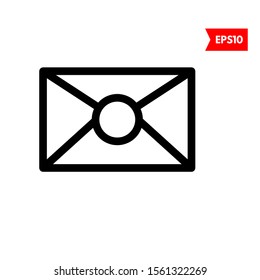 illustration of mail flat icon