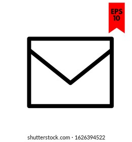 illustration of mail flat icon