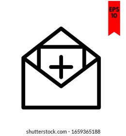 illustration of mail flat icon