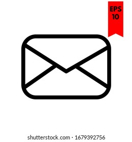 illustration of mail flat icon