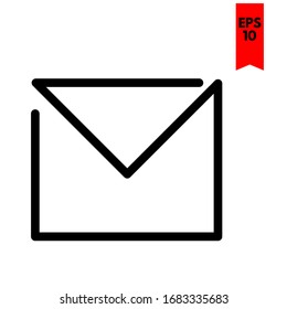 illustration of mail flat icon
