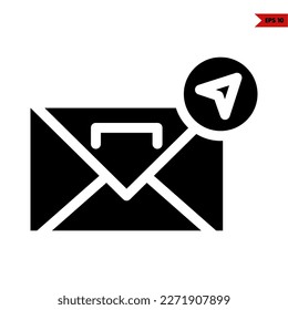 illustration of mail glyph icon 