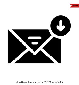 ilustración del icono de glifo de correo 