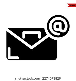 illustration of mail glyph icon 